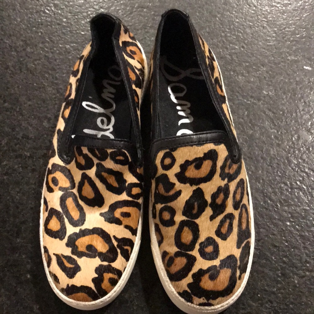 Sam Edelman animal print slip on tennis shoes